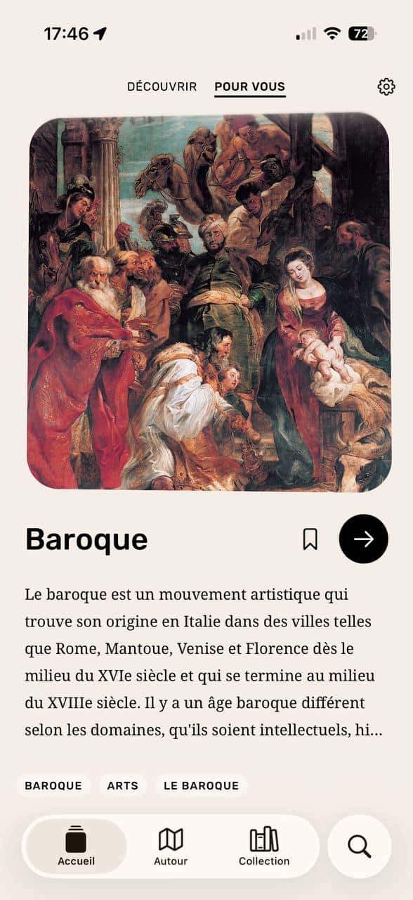 Feed de découverte Noys sur iPhone